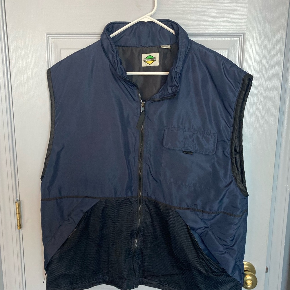 Blue and Black Men’s vest by Flipbox size large
